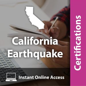 California Earthquake Certification (6 CE Hrs)